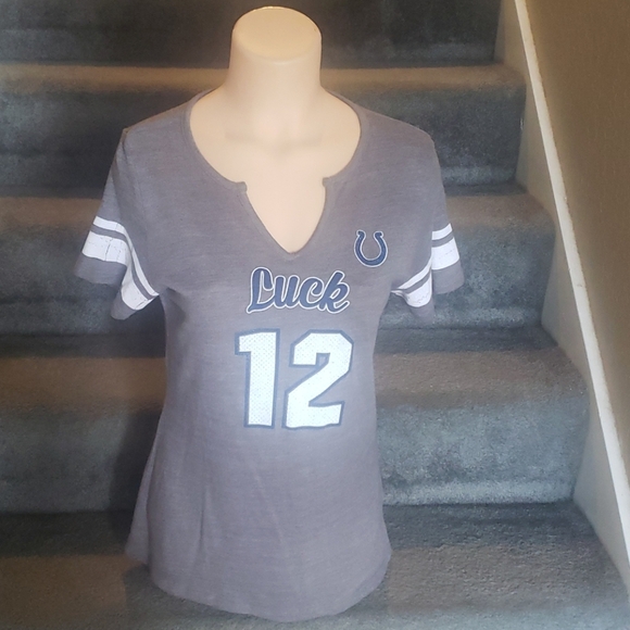 Indianapolis Colts ladies gray v-neck horseshoe - Picture 1 of 8
